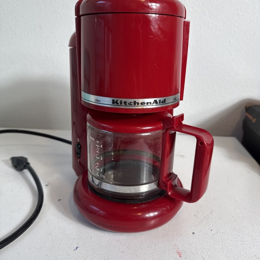 KitchenAid 4 Cup Ultra Compact Coffee Maker KCM055ER3 Empire Red Works